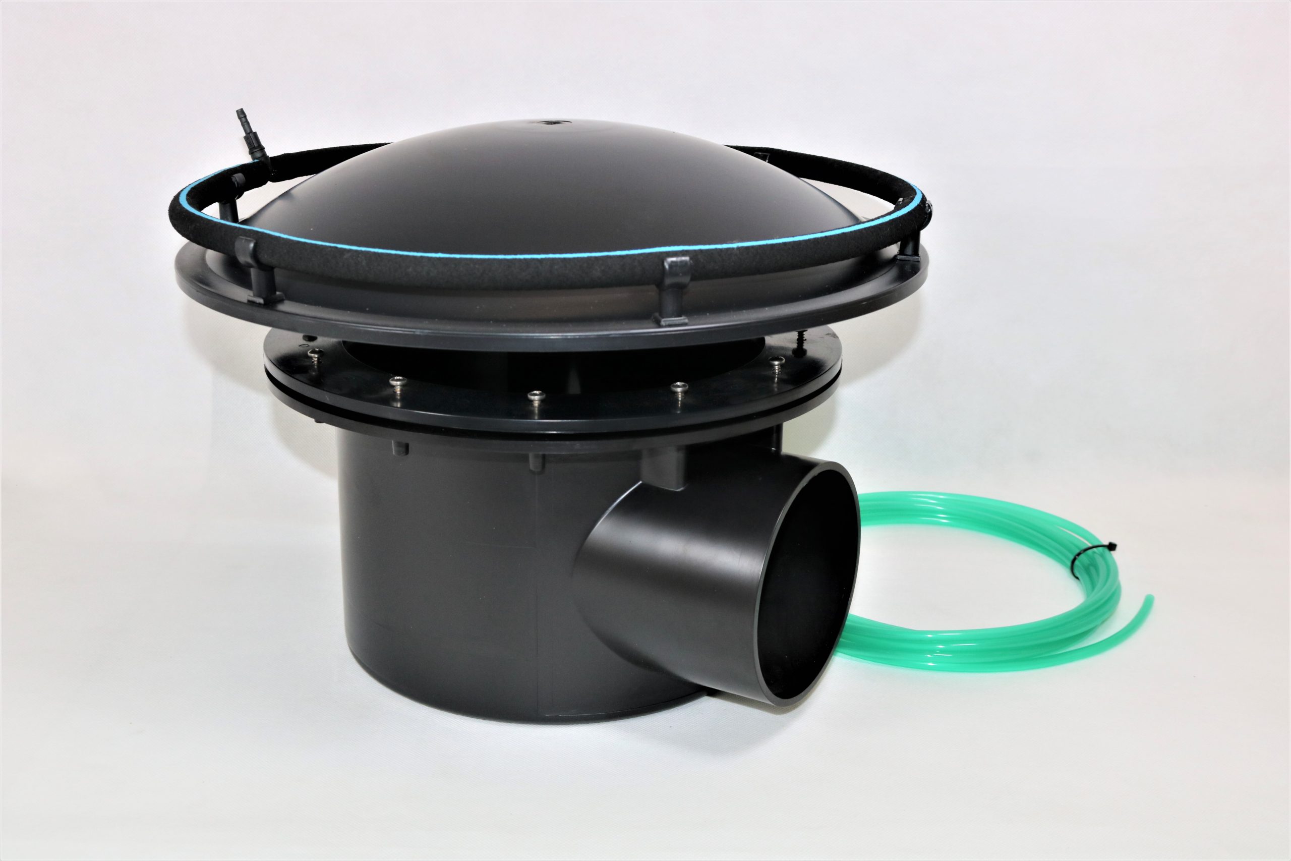 Large Pond Bottom Drain and Single Ring Aerator Eco Filtration