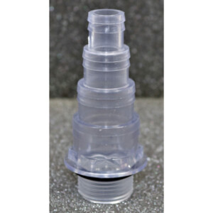 1" BSP 4 Stepped Hosetail (Clear)