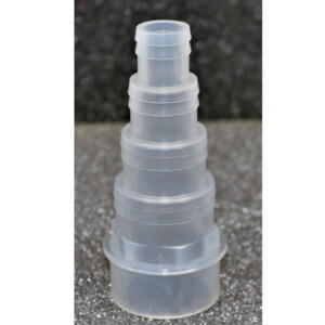 1.5"/43mm Solvent Weld 4 Stepped Hosetail (Clear)