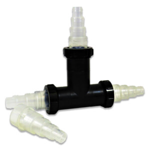 43mm Triple Clear Flexi Hose Joiner Threaded Coupling
