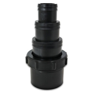 Removable 50mm 3 Stepped Hosetail from 2"/56mm rigid pipe (50mm Domestic Waste Pipe)