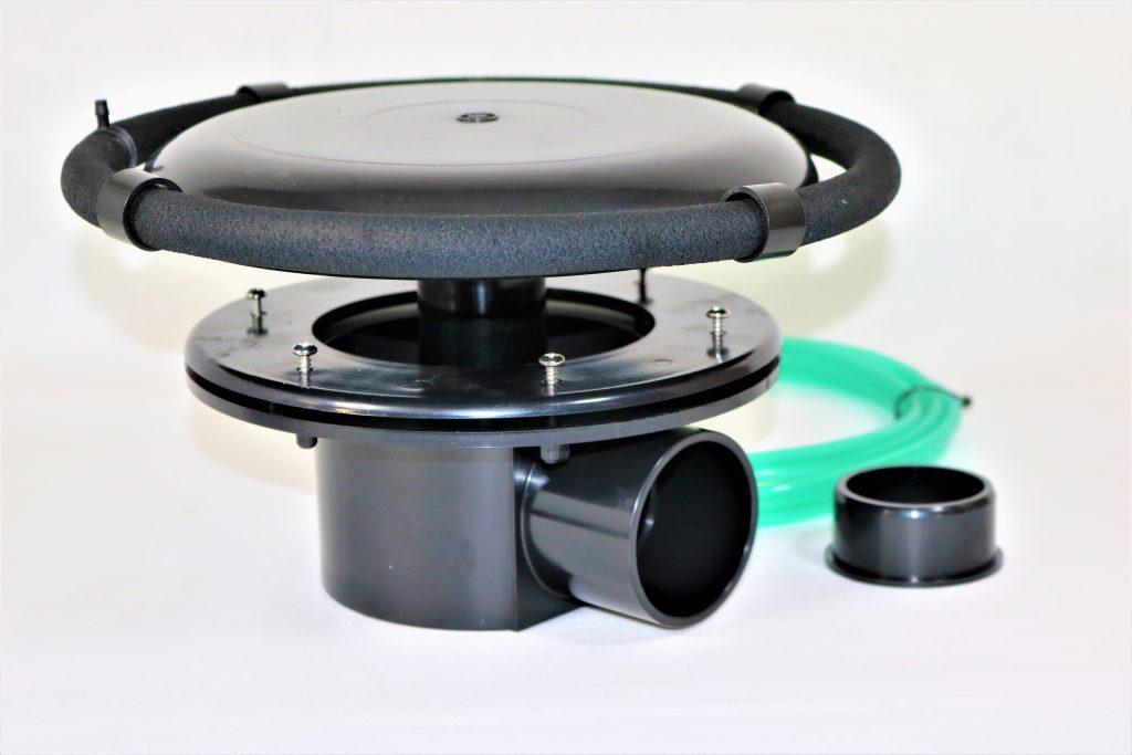 Small Pond Bottom Drain and Single Ring Aerator Eco Filtration
