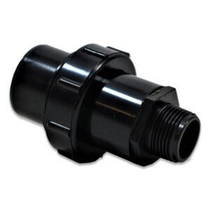 1" BSP Male Thread to a 1.5"/43mm Demountable Coupling (40mm Domestic Waste Pipe)