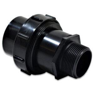 1.5" BSP Male Thread to a 2"/56mm Demountable Coupling (50mm Domestic Waste Pipe)
