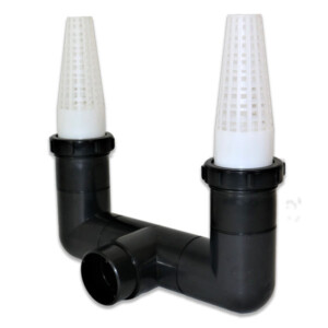 Double Removable Strainer/Cage from 2″/56mm rigid pipe (50mm Domestic Waste-Pipe)