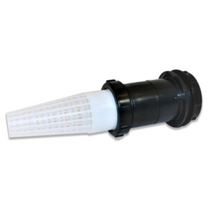 Removable Strainer/Cage from a  2″/56mm Threaded Tank Connector (50mm Domestic Waste-Pipe)